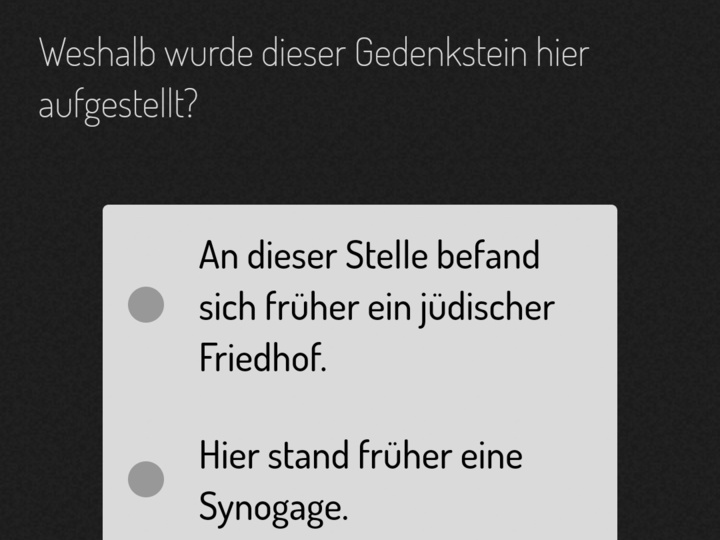 Spuren Jesu in Würzburg - Actionbound Quizfrage