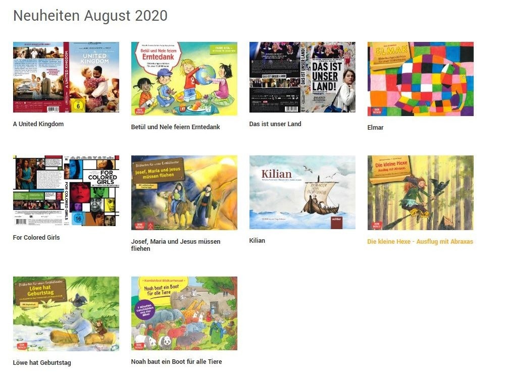 Neuheiten August 2020