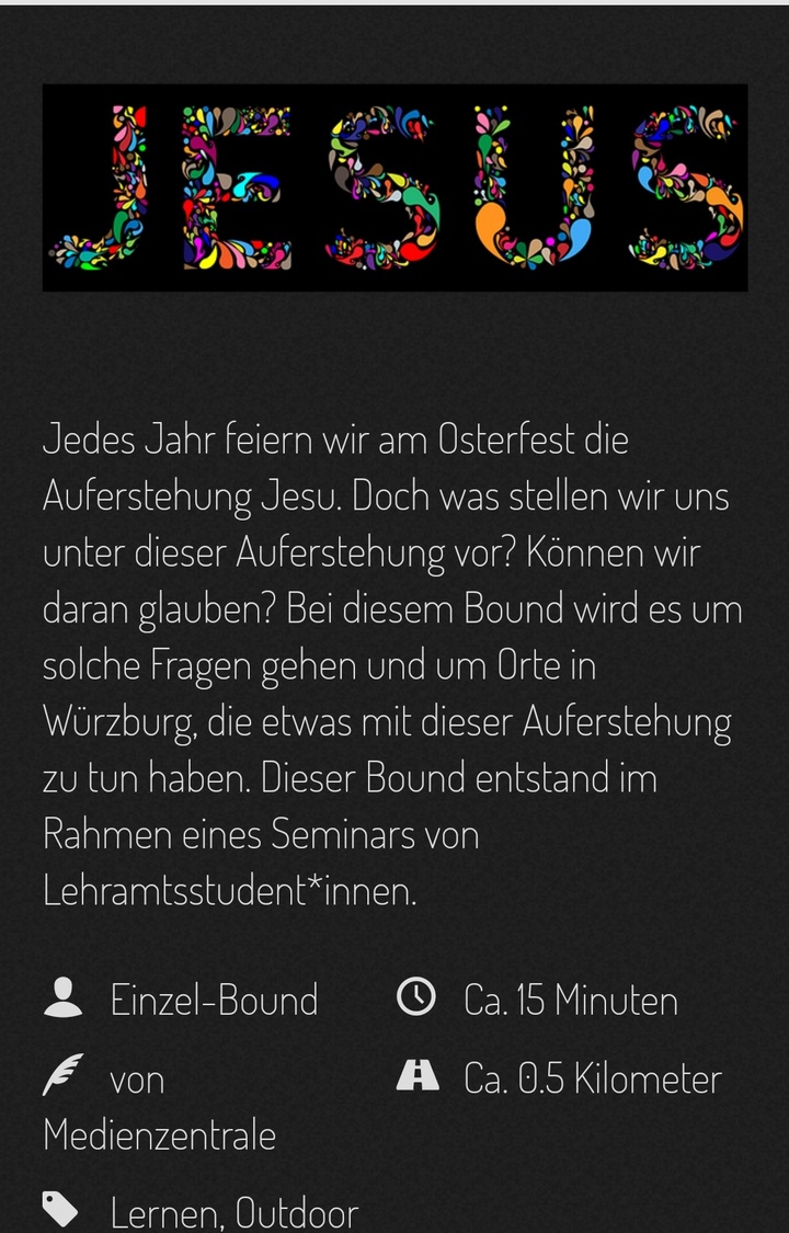 Titelseite Bound Spuren von Jesu Auferstehung in Würzburg